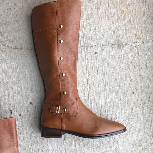 MICHAEL Michael Kors NWOT Cognac Tall Leather Riding boots - Picture 7 of 13
